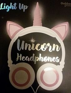 NEW In Box Unicorn Light Up LED Headphones